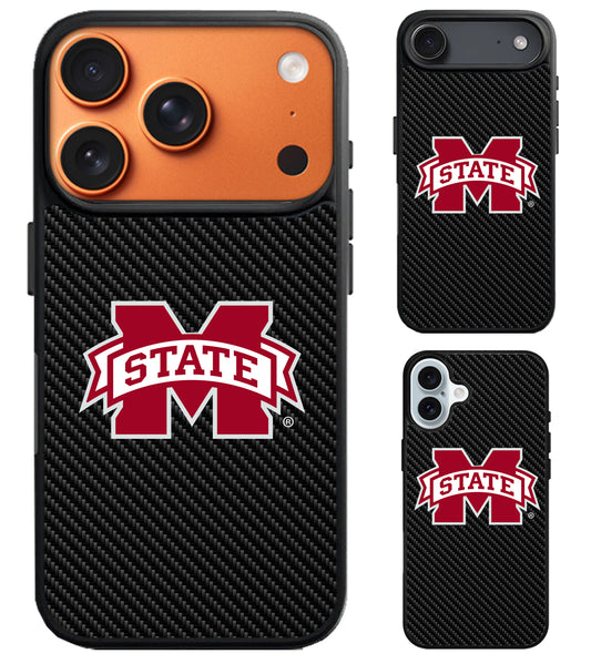 Mississippi State Bulldogs Carbon iPhone Air | iPhone 17 | 17 Pro | 17 Pro Max Case
