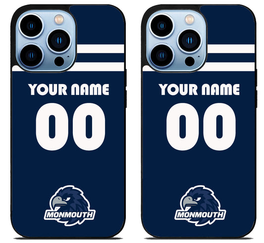 Custom Personalized Monmouth Hawks iPhone 15 Pro | iPhone 15 Pro Max Case