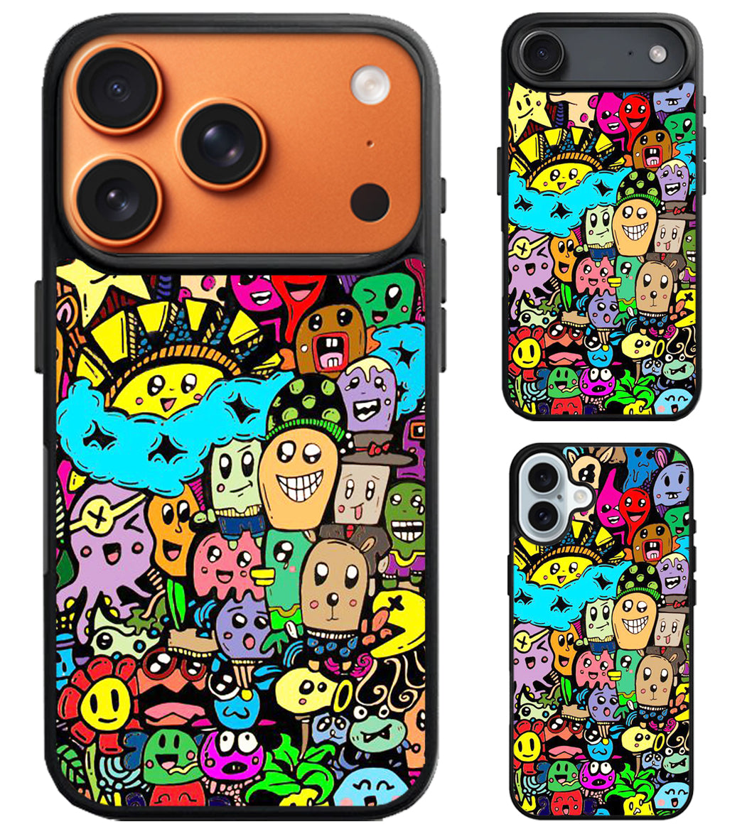 Monster Doodle iPhone Air | iPhone 17 | 17 Pro | 17 Pro Max Case