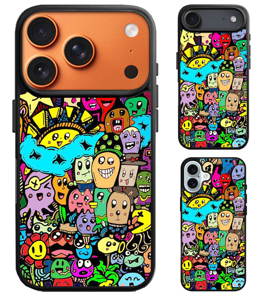 Monster Doodle iPhone Air | iPhone 17 | 17 Pro | 17 Pro Max Case