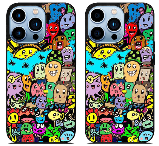 Monster Doodle iPhone 15 Pro | iPhone 15 Pro Max Case