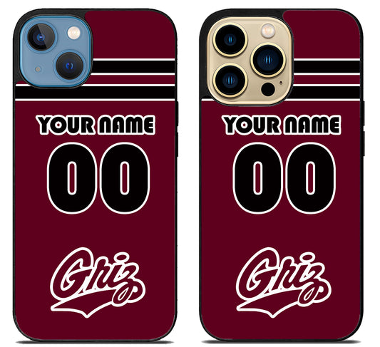 Custom Personalized Montana Grizzlies iPhone 14 | 14 Plus | 14 Pro | 14 Pro Max Case