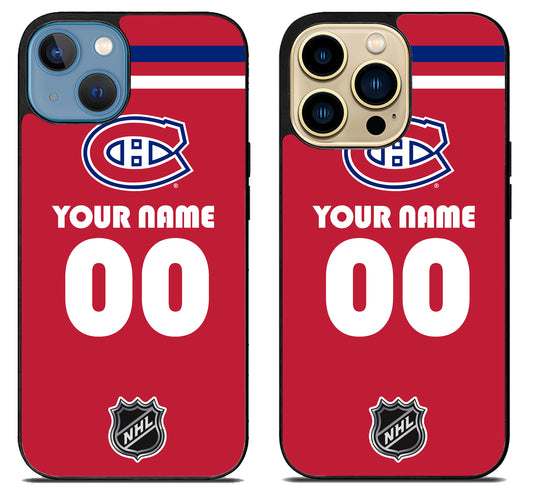 Custom Personalized Montreal Canadiens NHL iPhone 14 | 14 Plus | 14 Pro | 14 Pro Max Case