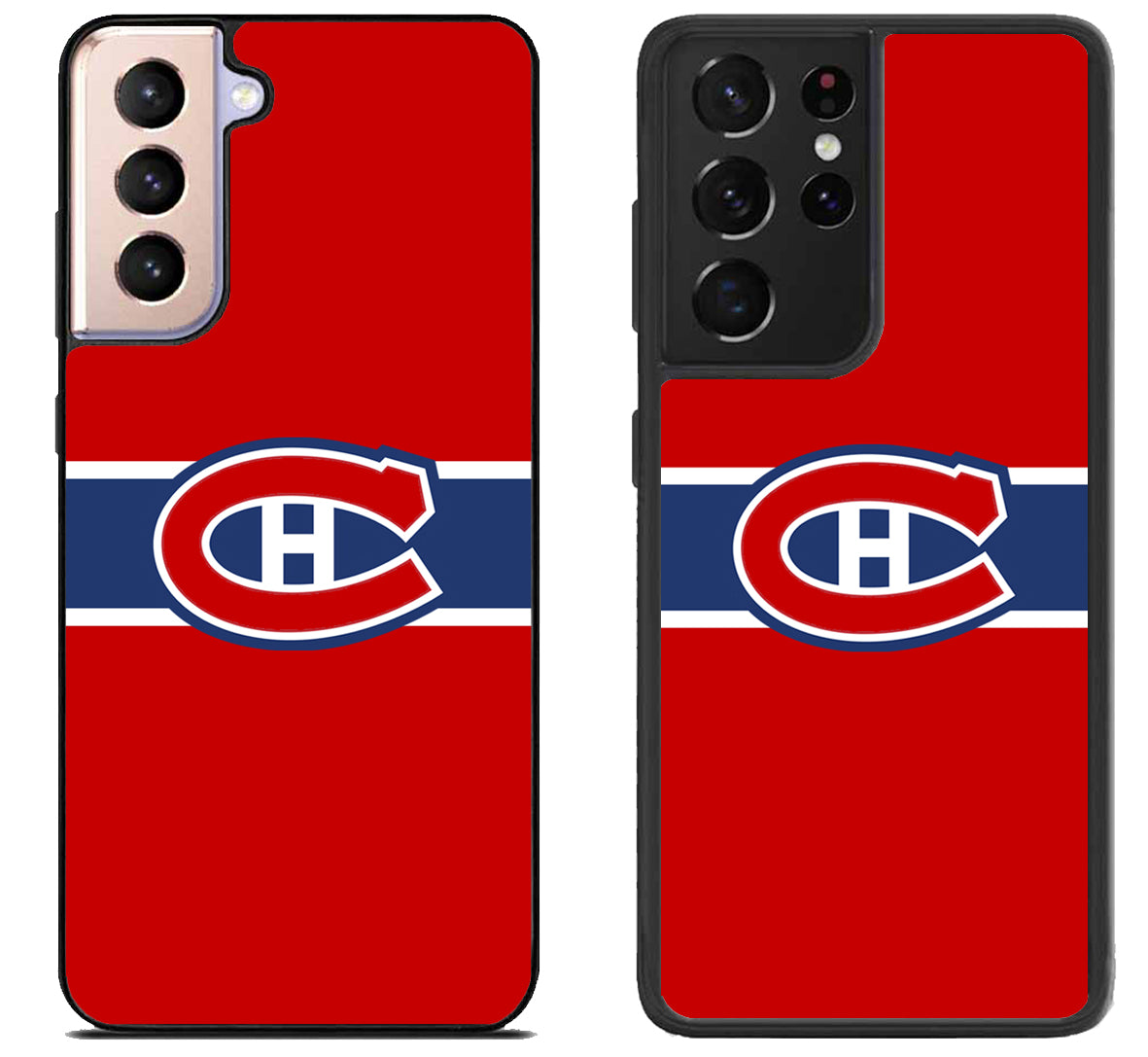 Montreal Canadiens Striped Samsung Galaxy S21 | S21 FE | S21+ | S21 Ultra Case