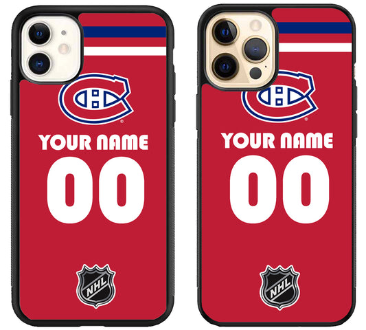 Custom Personalized Montreal Canadiens NHL iPhone 12 | 12 Mini | 12 Pro | 12 Pro Max Case