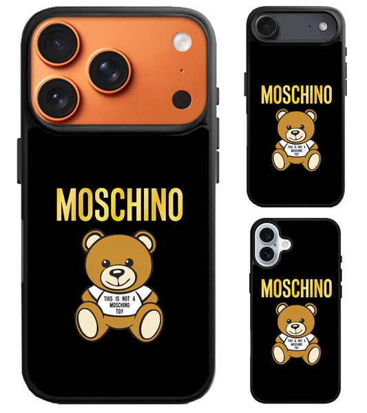Moschino Logo Gold iPhone Air | iPhone 17 | 17 Pro | 17 Pro Max Case