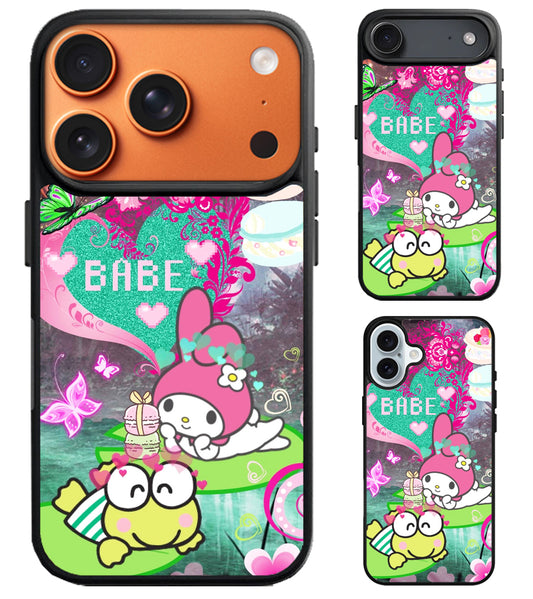 My Melody And Keroppi iPhone Air | iPhone 17 | 17 Pro | 17 Pro Max Case