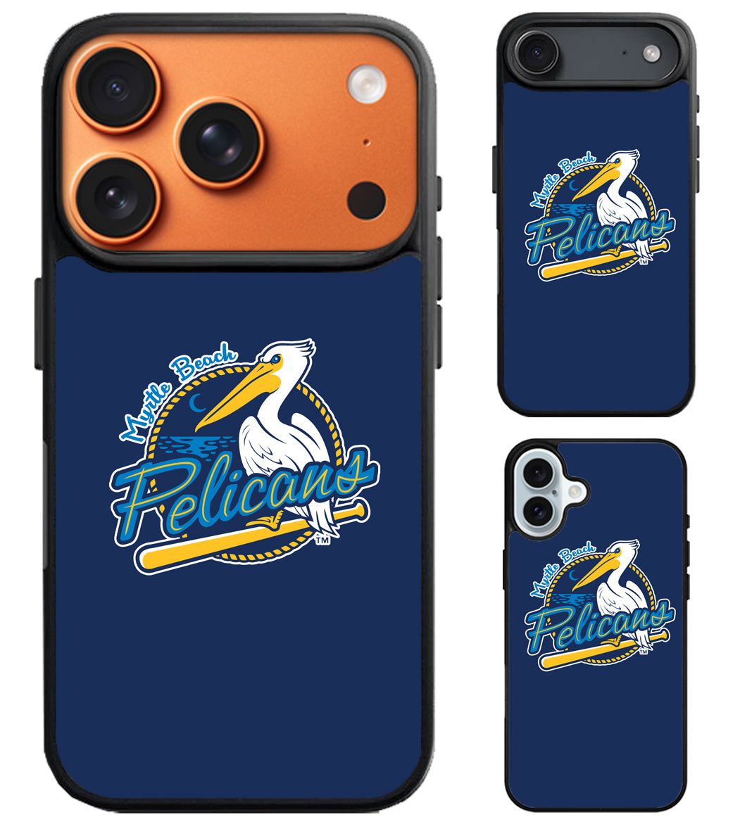 Myrtle Beach Pelicans Blue iPhone Air | iPhone 17 | 17 Pro | 17 Pro Max Case