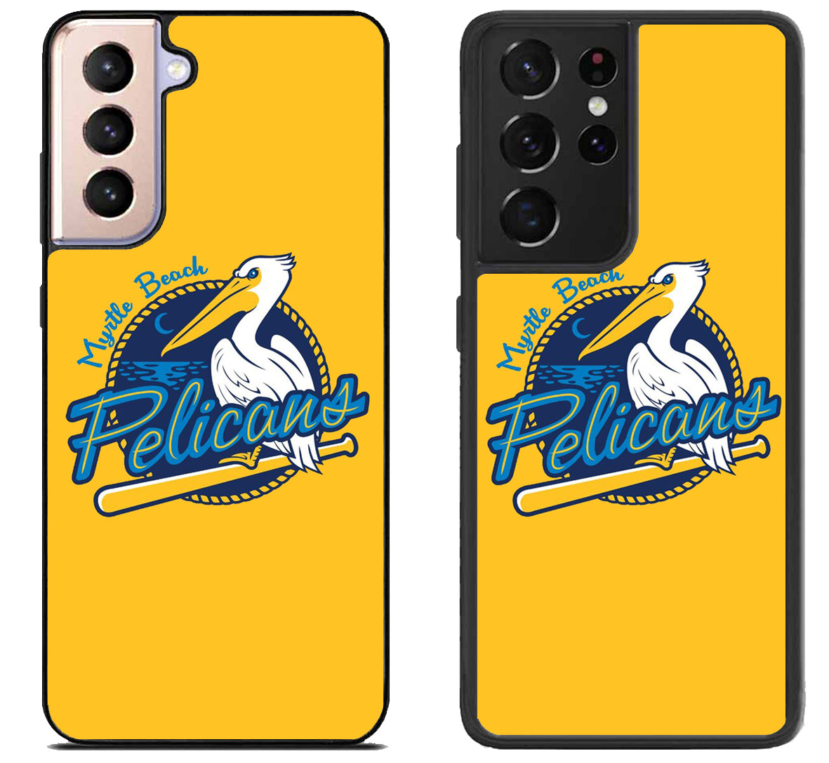 Myrtle Beach Pelicans Yellow Samsung Galaxy S21 | S21 FE | S21+ | S21 Ultra Case