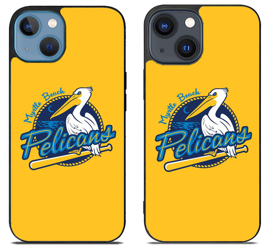 Myrtle Beach Pelicans Yellow iPhone 15 | iPhone 15 Plus Case