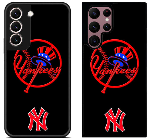 NY Yankees Black Samsung Galaxy S22 | S22+ | S22 Ultra Case