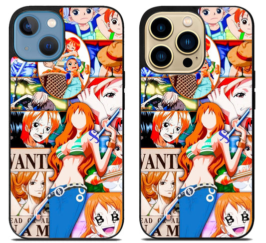 Nami One Piece Collage iPhone 14 | 14 Plus | 14 Pro | 14 Pro Max Case