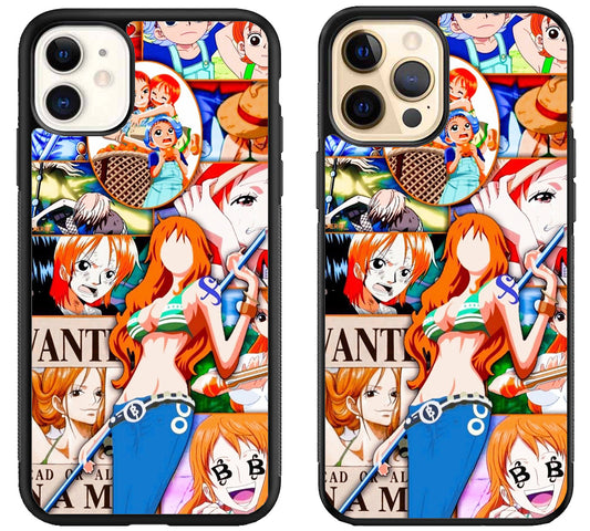 Nami One Piece Collage iPhone 12 | 12 Mini | 12 Pro | 12 Pro Max Case