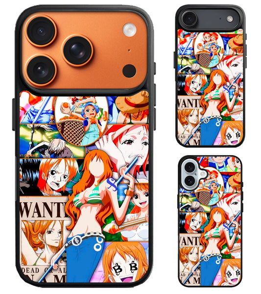 Nami One Piece Collage iPhone Air | iPhone 17 | 17 Pro | 17 Pro Max Case
