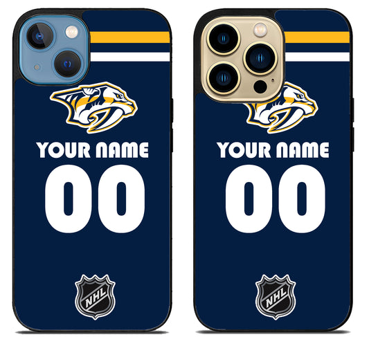 Custom Personalized Nashville Predators NHL iPhone 14 | 14 Plus | 14 Pro | 14 Pro Max Case