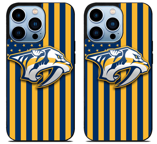 Nashville Predators Logo Flag iPhone 15 Pro | iPhone 15 Pro Max Case
