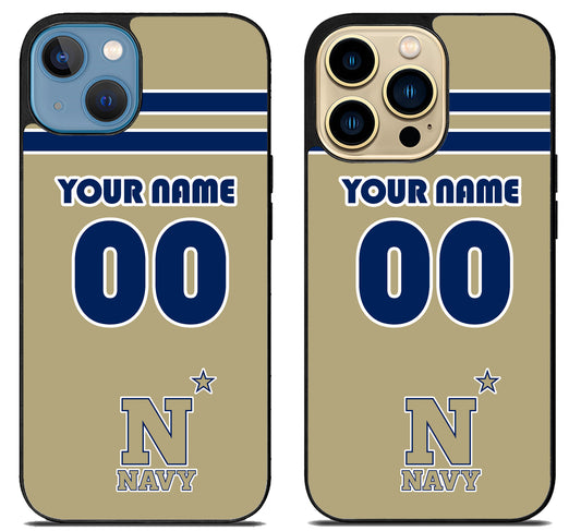 Custom Personalized Navy Midshipmen iPhone 14 | 14 Plus | 14 Pro | 14 Pro Max Case