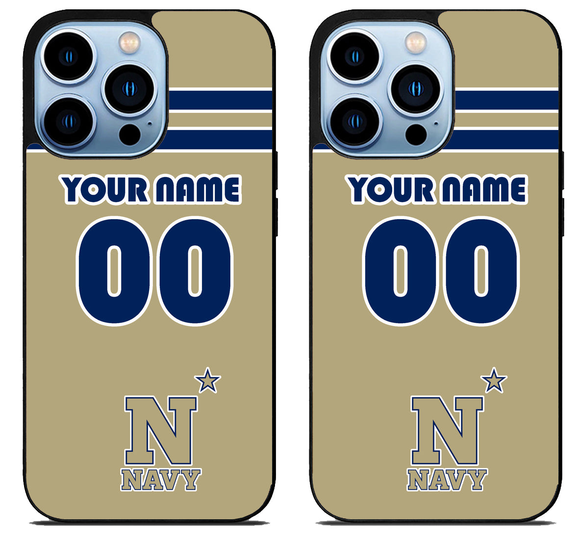 Custom Personalized Navy Midshipmen iPhone 15 Pro | iPhone 15 Pro Max Case