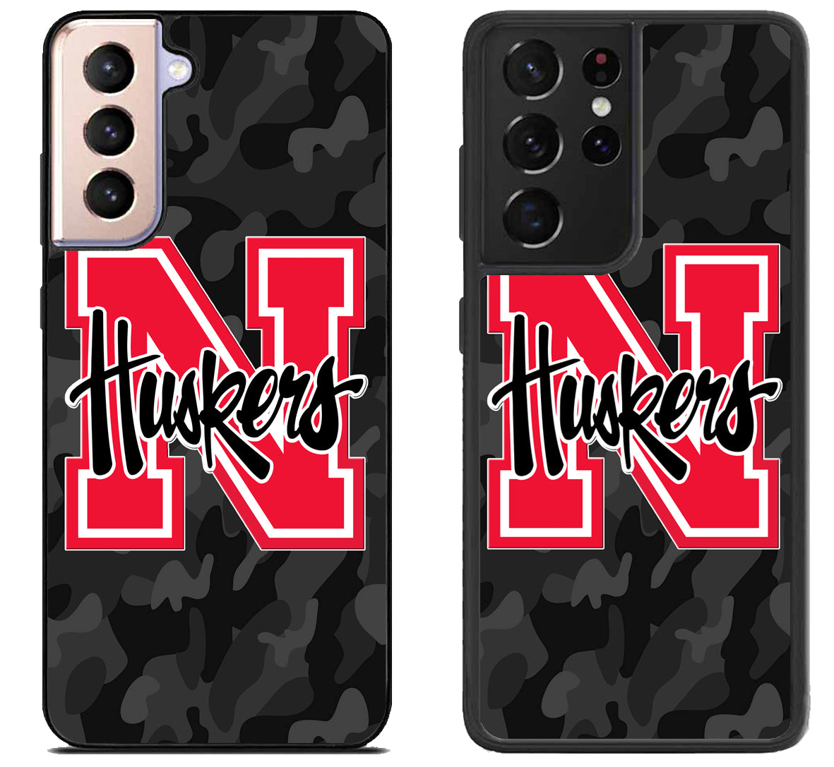 Nebraska Cornhuskers Black Camo Samsung Galaxy S21 | S21 FE | S21+ | S21 Ultra Case