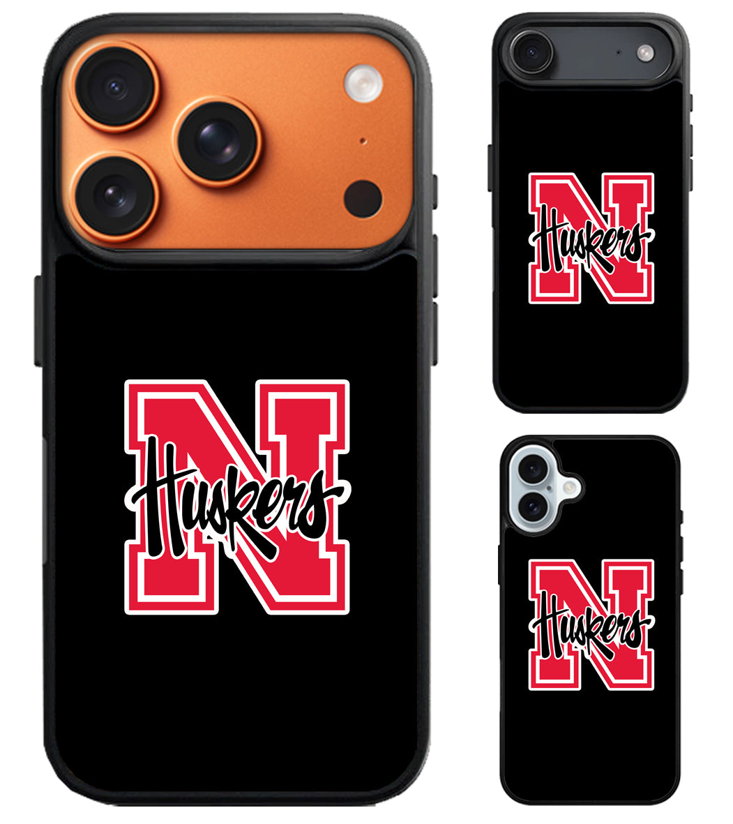 Nebraska Cornhuskers Black iPhone Air | iPhone 17 | 17 Pro | 17 Pro Max Case
