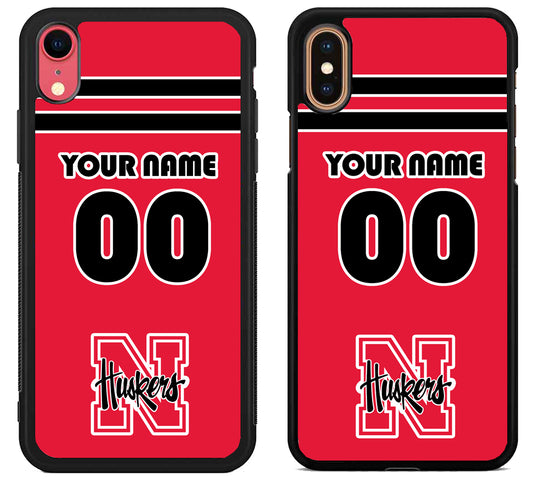 Custom Personalized Nebraska Cornhuskers iPhone X | Xs | Xr | Xs Max Case