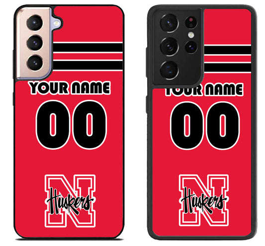 Custom Personalized Nebraska Cornhuskers Samsung Galaxy S21 | S21 FE | S21+ | S21 Ultra Case