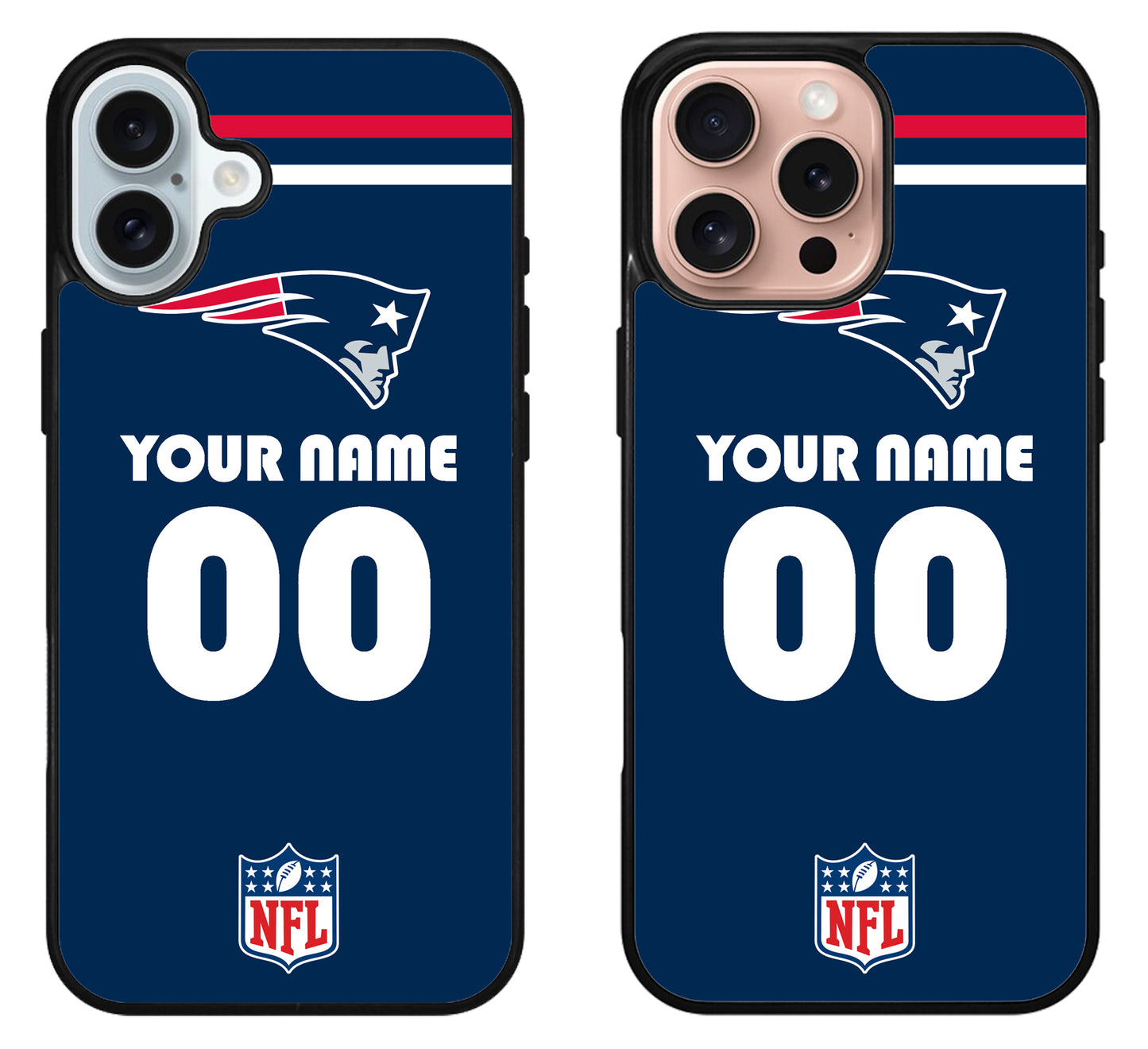 Custom Personalized New England Patriots NFL iPhone 16 | 16 Plus | 16 Pro | 16 Pro Max Case