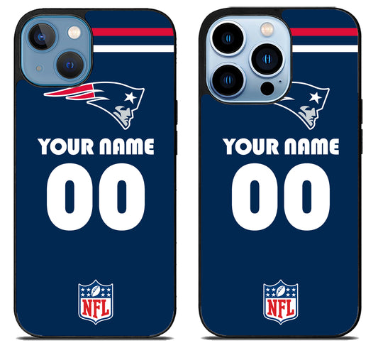Custom Personalized New England Patriots NFL iPhone 13 | 13 Mini | 13 Pro | 13 Pro Max Case