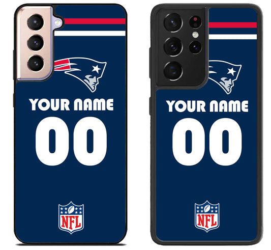 Custom Personalized New England Patriots NFL Samsung Galaxy S21 | S21 FE | S21+ | S21 Ultra Case