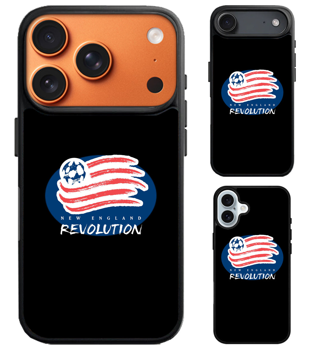 New England Revolution Black iPhone Air | iPhone 17 | 17 Pro | 17 Pro Max Case