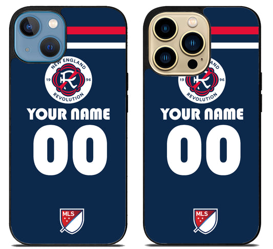 Custom Personalized New England Revolution FC MLS iPhone 14 | 14 Plus | 14 Pro | 14 Pro Max Case