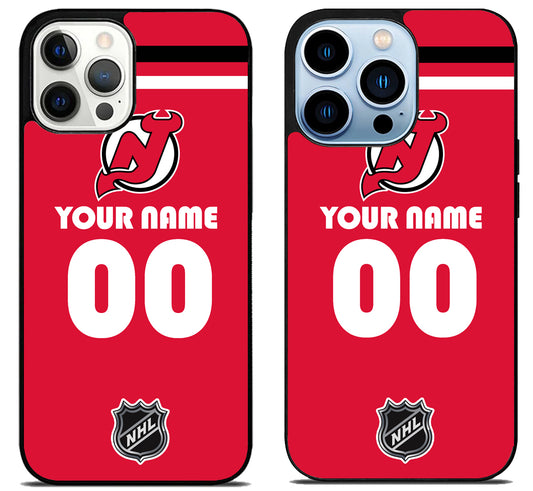 Custom Personalized New Jersey Devils NHL iPhone 15 Pro | iPhone 15 Pro Max Case