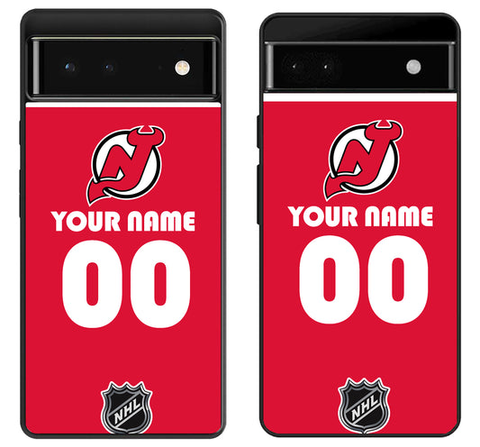 Custom Personalized New Jersey Devils NHL Google Pixel 6 | 6A | 6 Pro Case