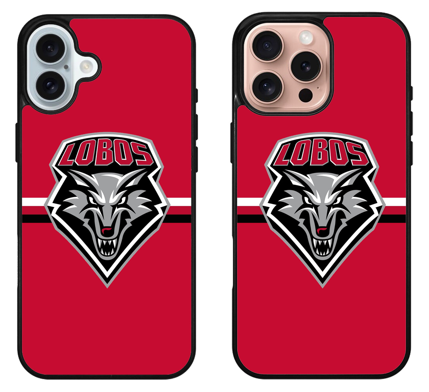 New Mexico Lobos Stripe Logo iPhone 16 | 16 Plus | 16 Pro | 16 Pro Max Case