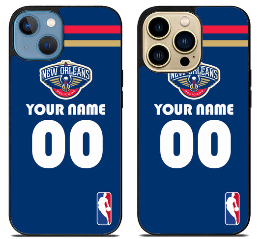 Custom Personalized New Orleans Pelicans NBA iPhone 14 | 14 Plus | 14 Pro | 14 Pro Max Case