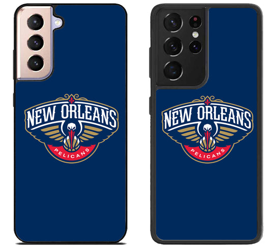 New Orleans Pelicans Logo Blue Samsung Galaxy S21 | S21 FE | S21+ | S21 Ultra Case