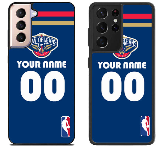Custom Personalized New Orleans Pelicans NBA Samsung Galaxy S21 | S21 FE | S21+ | S21 Ultra Case