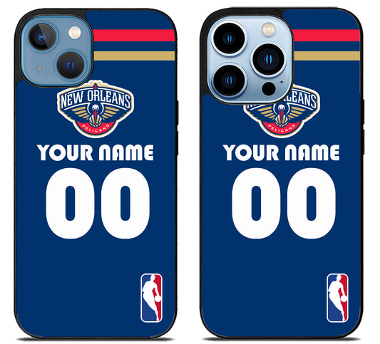 Custom Personalized New Orleans Pelicans NBA iPhone 13 | 13 Mini | 13 Pro | 13 Pro Max Case