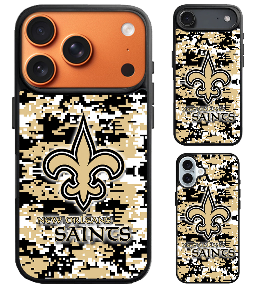 New Orleans Saints Camo iPhone Air | iPhone 17 | 17 Pro | 17 Pro Max Case