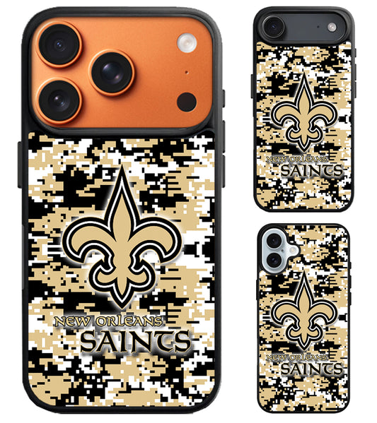 New Orleans Saints Camo iPhone Air | iPhone 17 | 17 Pro | 17 Pro Max Case