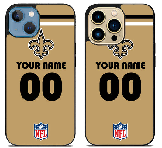 Custom Personalized New Orleans Saints NFL iPhone 14 | 14 Plus | 14 Pro | 14 Pro Max Case