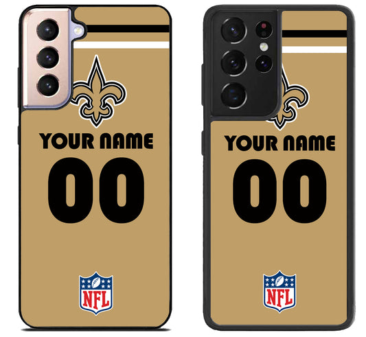 Custom Personalized New Orleans Saints NFL Samsung Galaxy S21 | S21 FE | S21+ | S21 Ultra Case