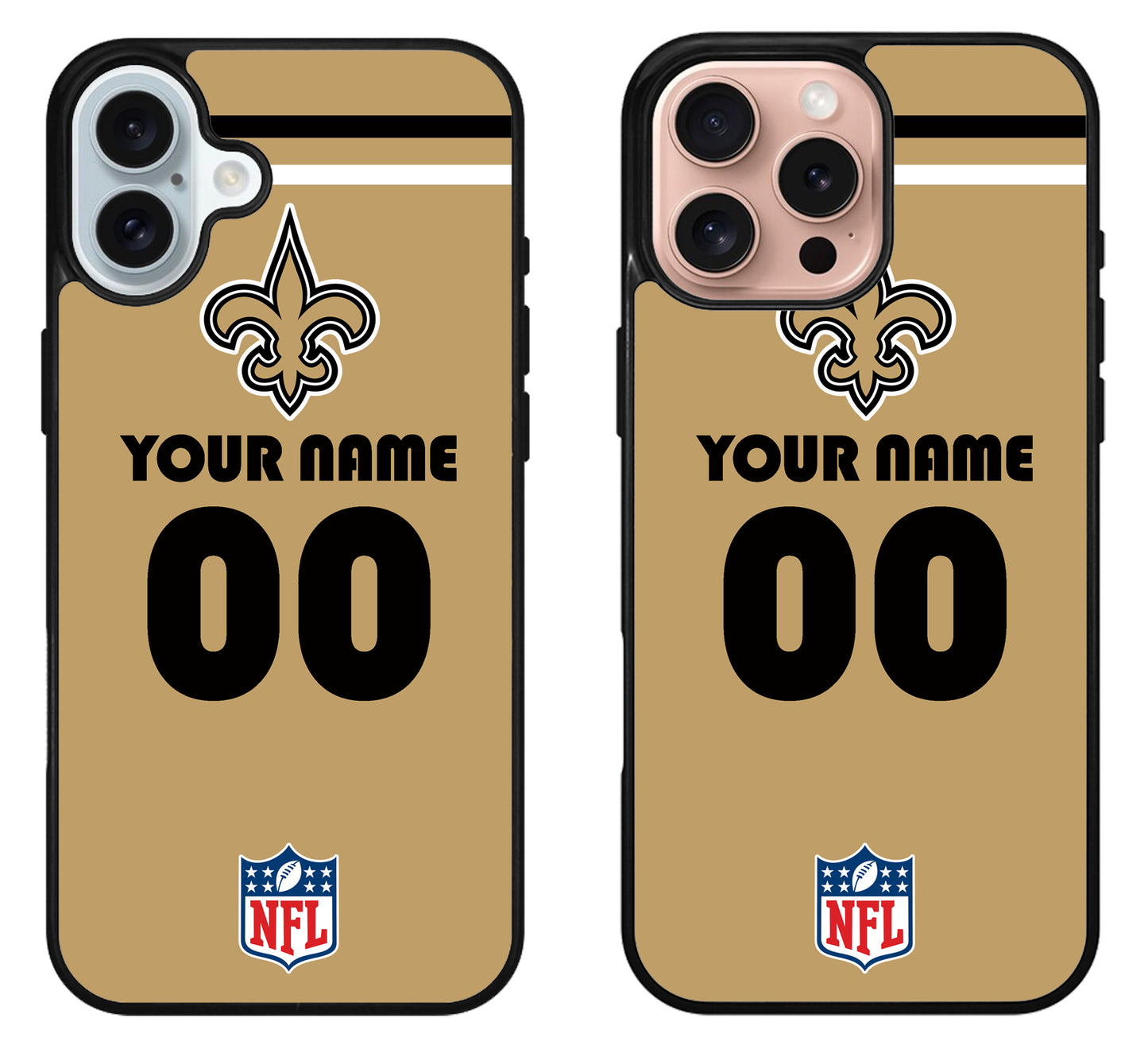 Custom Personalized New Orleans Saints NFL iPhone 16 | 16 Plus | 16 Pro | 16 Pro Max Case