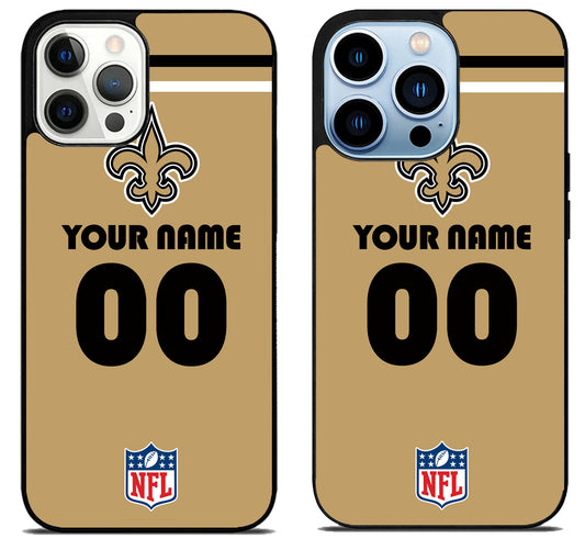 Custom Personalized New Orleans Saints NFL iPhone 15 Pro | iPhone 15 Pro Max Case