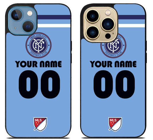 Custom Personalized New York City FC FC MLS iPhone 14 | 14 Plus | 14 Pro | 14 Pro Max Case
