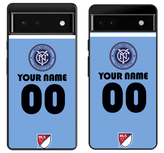 Custom Personalized New York City FC MLS Google Pixel 6 | 6A | 6 Pro Case