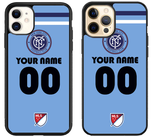 Custom Personalized New York City FC MLS iPhone 12 | 12 Mini | 12 Pro | 12 Pro Max Case