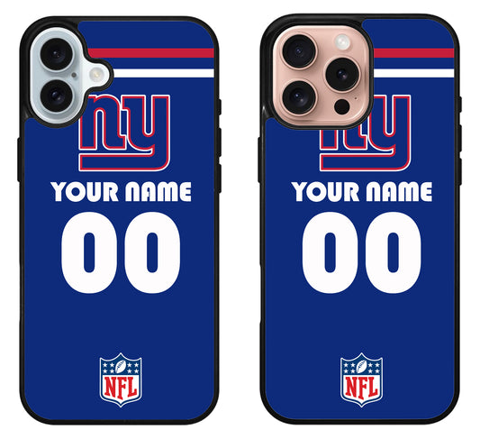 Custom Personalized New York Giants NFL iPhone 16 | 16 Plus | 16 Pro | 16 Pro Max Case