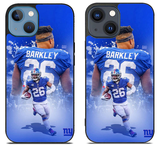 New York Giants Saquon Barkley Background iPhone 15 | iPhone 15 Plus Case