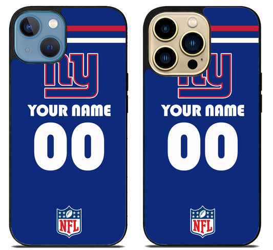 Custom Personalized New York Giants NFL iPhone 14 | 14 Plus | 14 Pro | 14 Pro Max Case